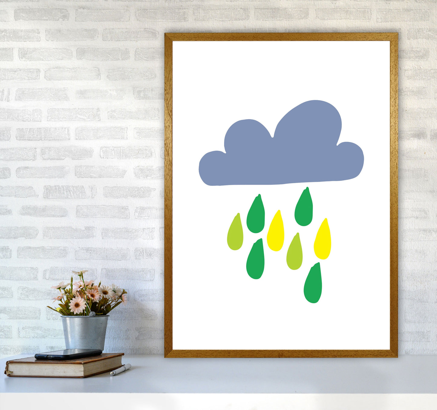 Skorter | Dark Blue Rain Cloud Soothing Print