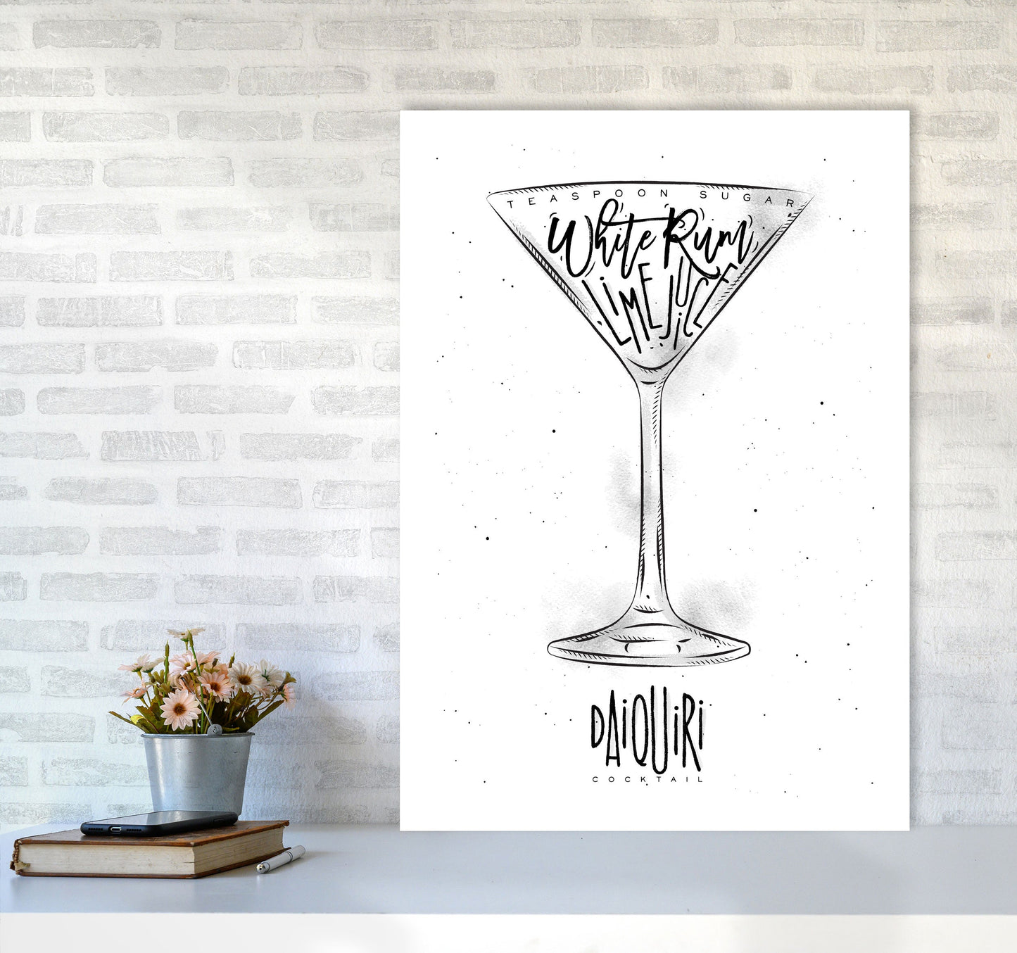 Skorter | Daiquiri Cocktail Modern Print, Framed Kitchen Wall Art