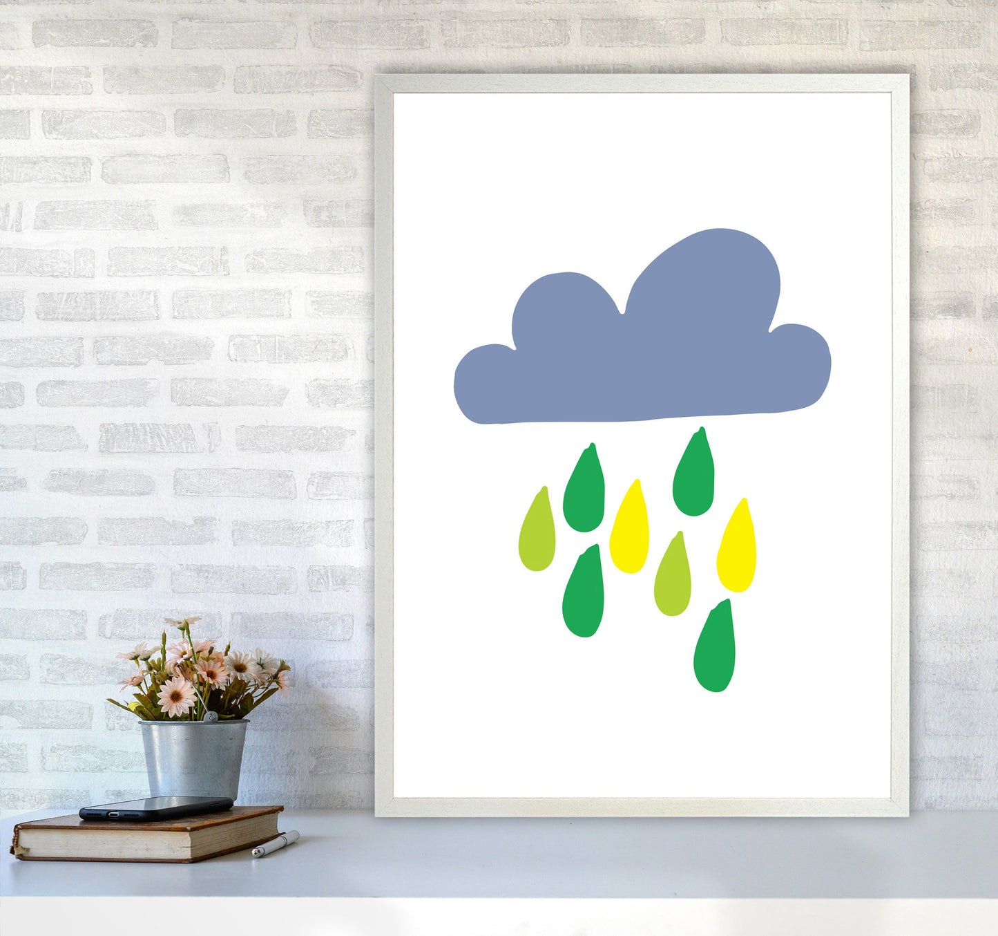 Skorter | Dark Blue Rain Cloud Soothing Print