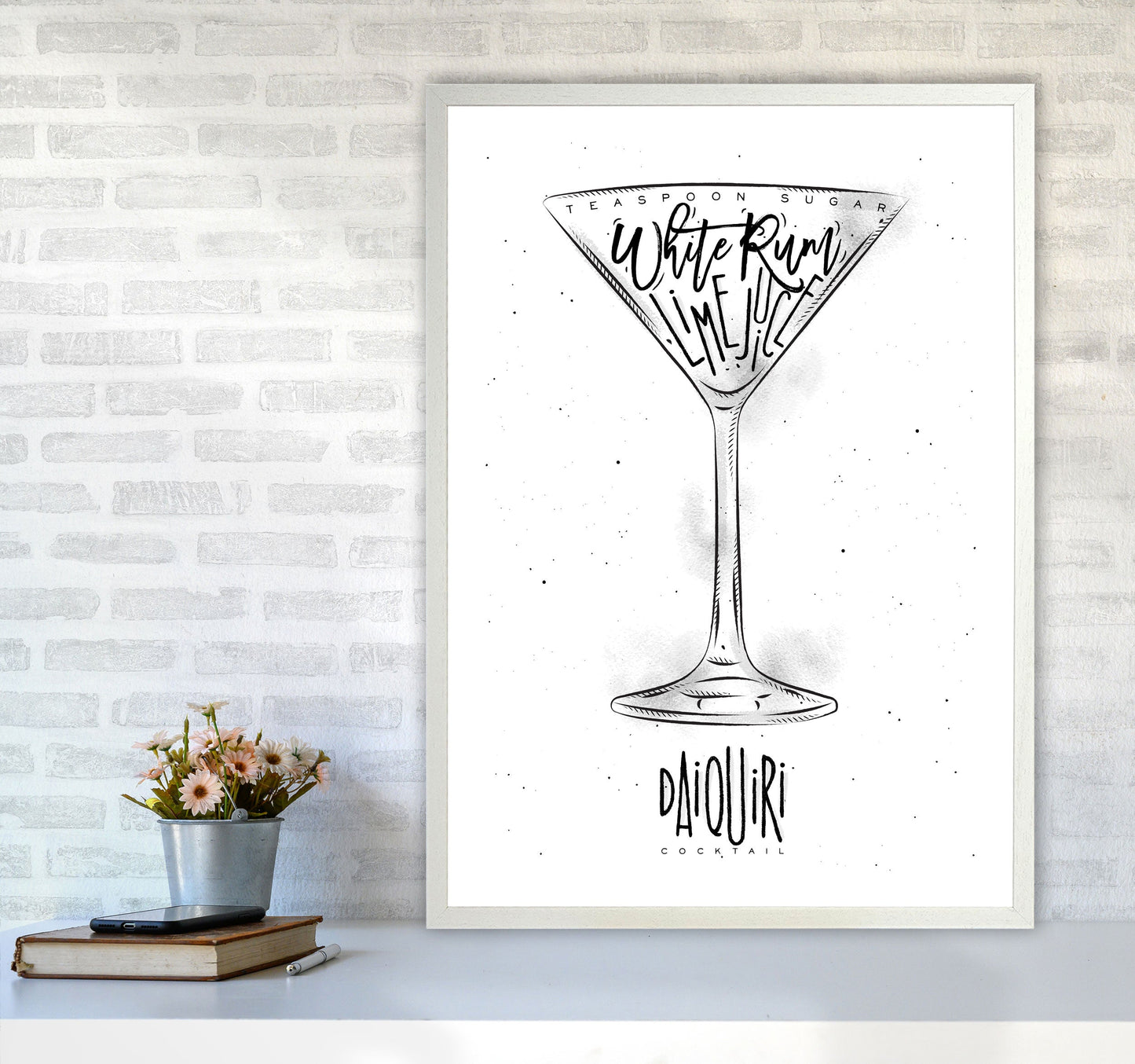 Skorter | Daiquiri Cocktail Modern Print, Framed Kitchen Wall Art