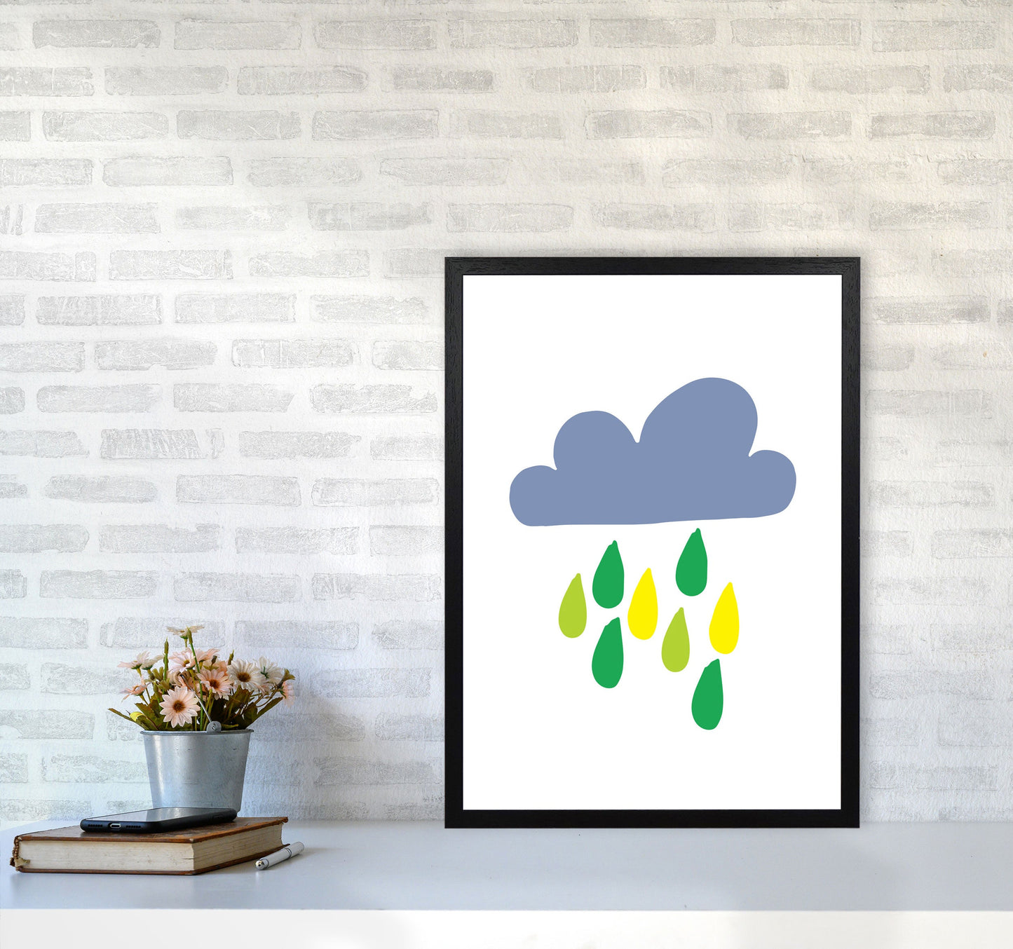 Skorter | Dark Blue Rain Cloud Soothing Print