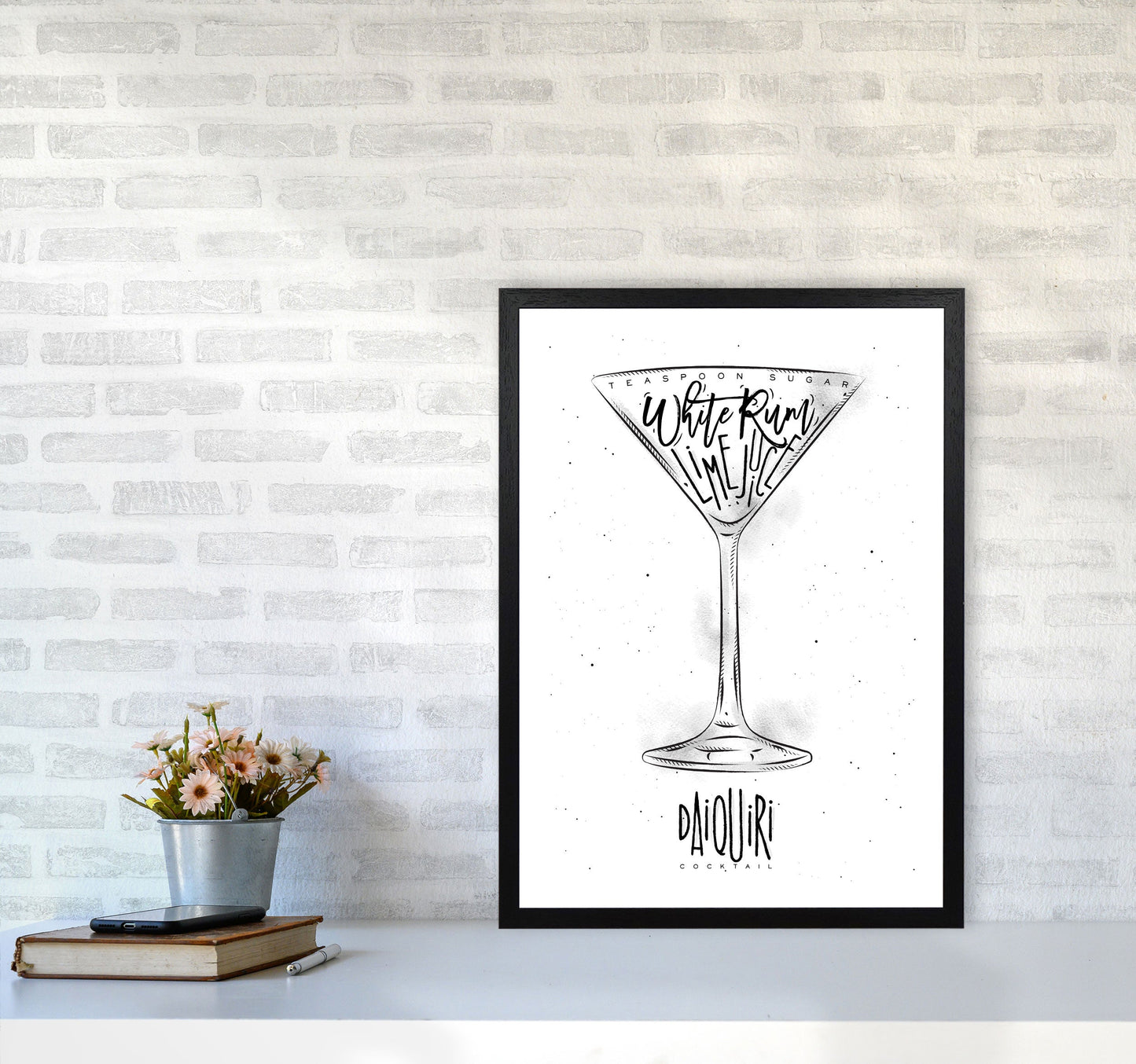 Skorter | Daiquiri Cocktail Modern Print, Framed Kitchen Wall Art