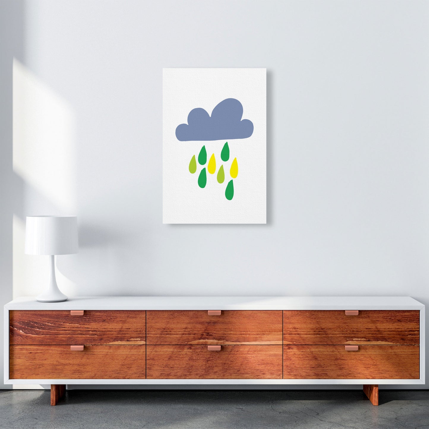 Skorter | Dark Blue Rain Cloud Soothing Print