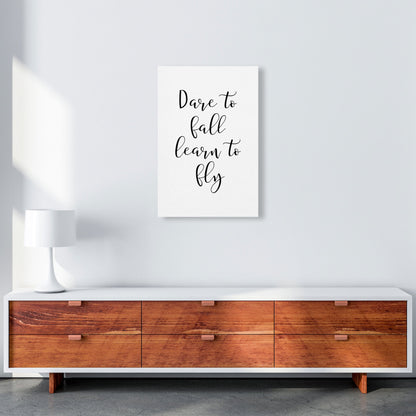 Skorter | Dare To Fall Dream To Fly Framed Typography Wall Art Print