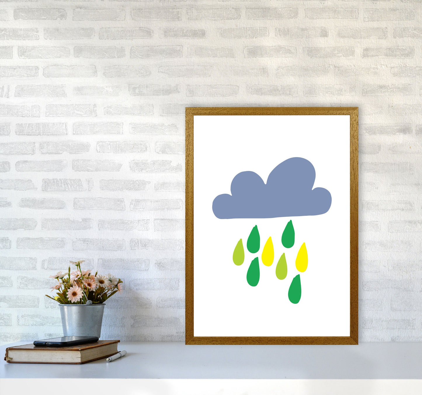Skorter | Dark Blue Rain Cloud Soothing Print
