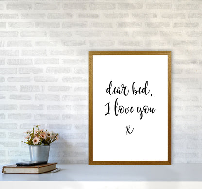 Skorter | Dear bed, I love you Framed typography wall art print