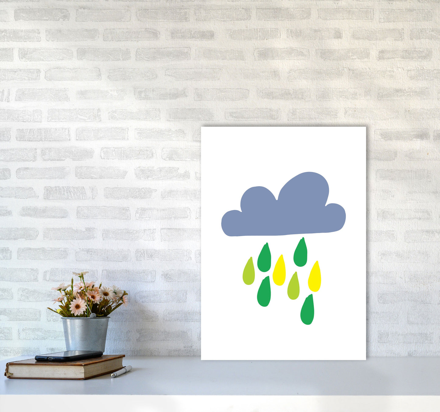 Skorter | Dark Blue Rain Cloud Soothing Print