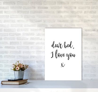 Skorter | Dear bed, I love you Framed typography wall art print