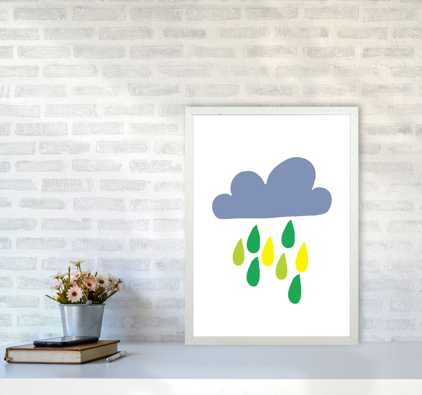 Skorter | Dark Blue Rain Cloud Soothing Print