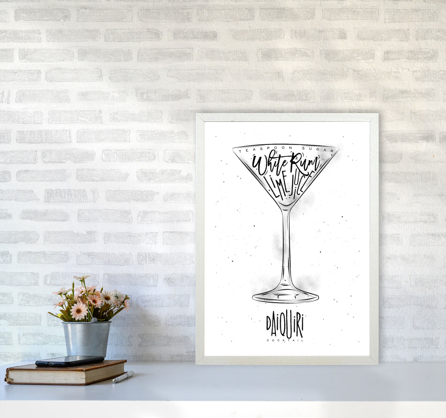 Skorter | Daiquiri Cocktail Modern Print, Framed Kitchen Wall Art