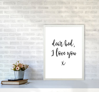 Skorter | Dear bed, I love you Framed typography wall art print