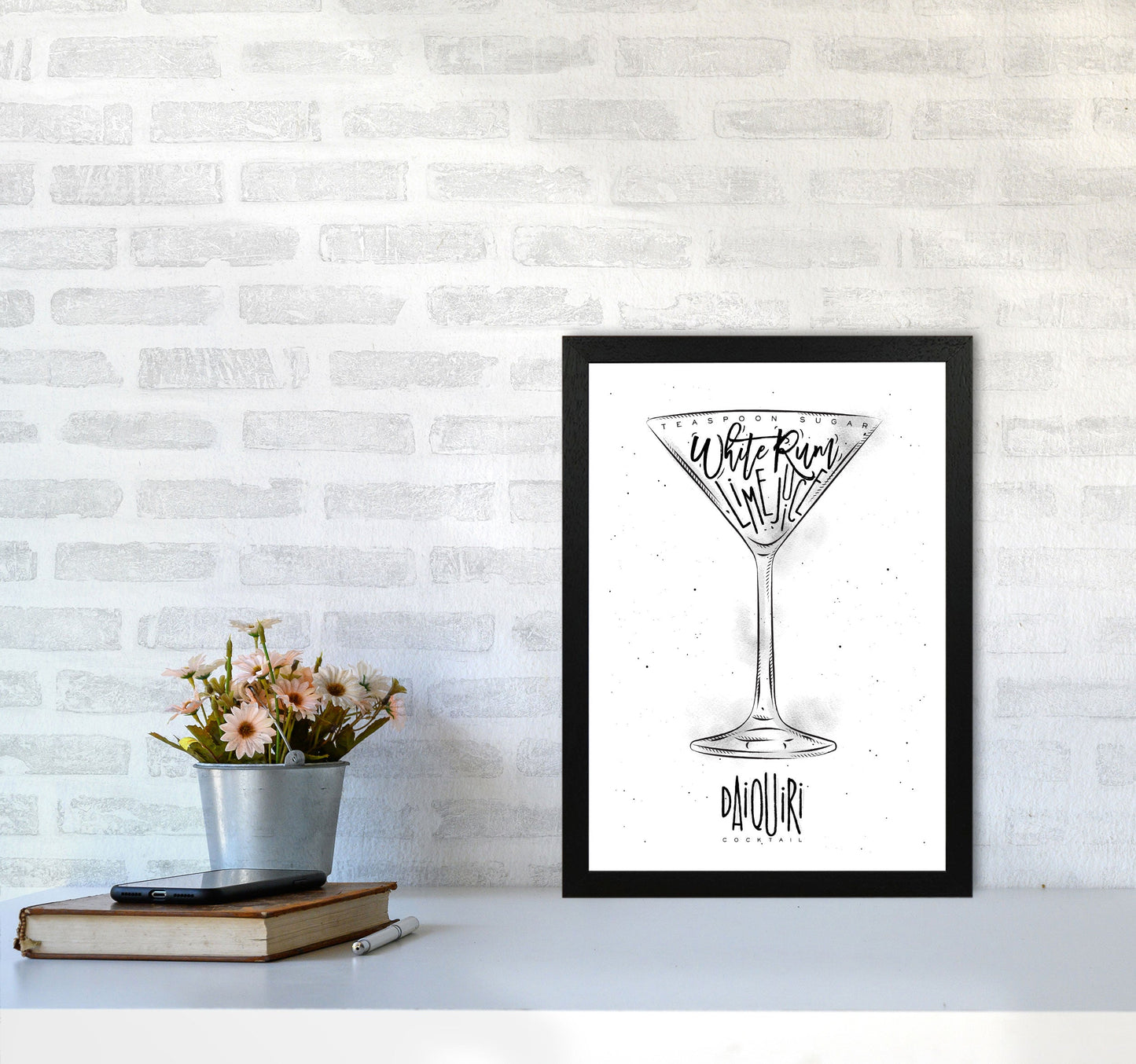 Skorter | Daiquiri Cocktail Modern Print, Framed Kitchen Wall Art
