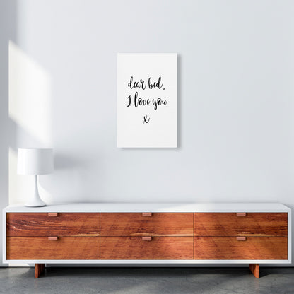 Skorter | Dear bed, I love you Framed typography wall art print