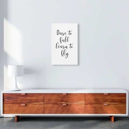Skorter | Dare To Fall Dream To Fly Framed Typography Wall Art Print