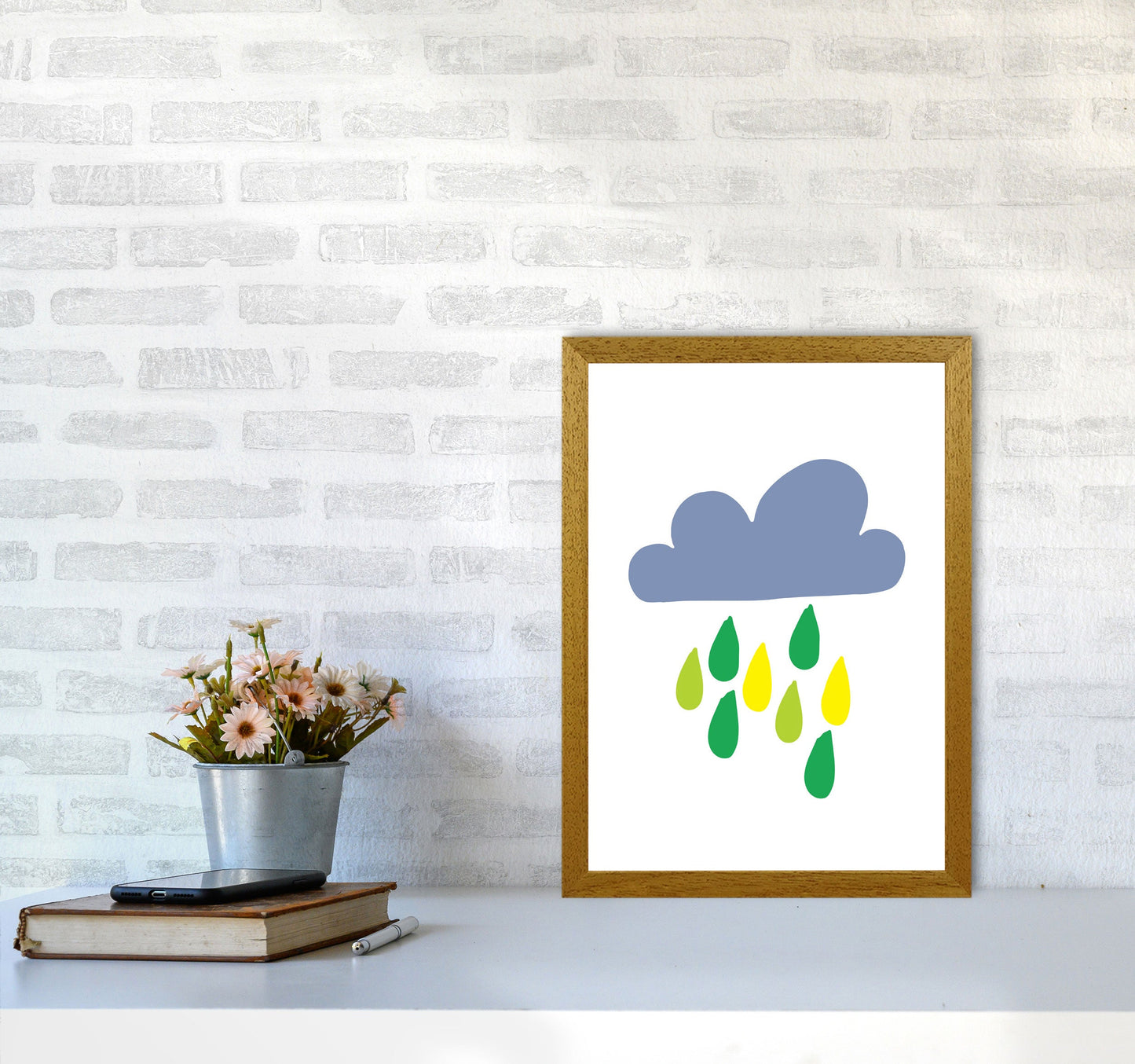 Skorter | Dark Blue Rain Cloud Soothing Print