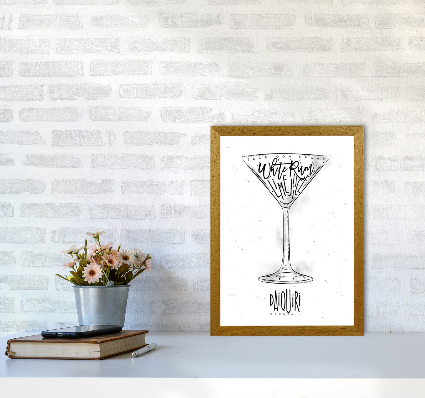 Skorter | Daiquiri Cocktail Modern Print, Framed Kitchen Wall Art