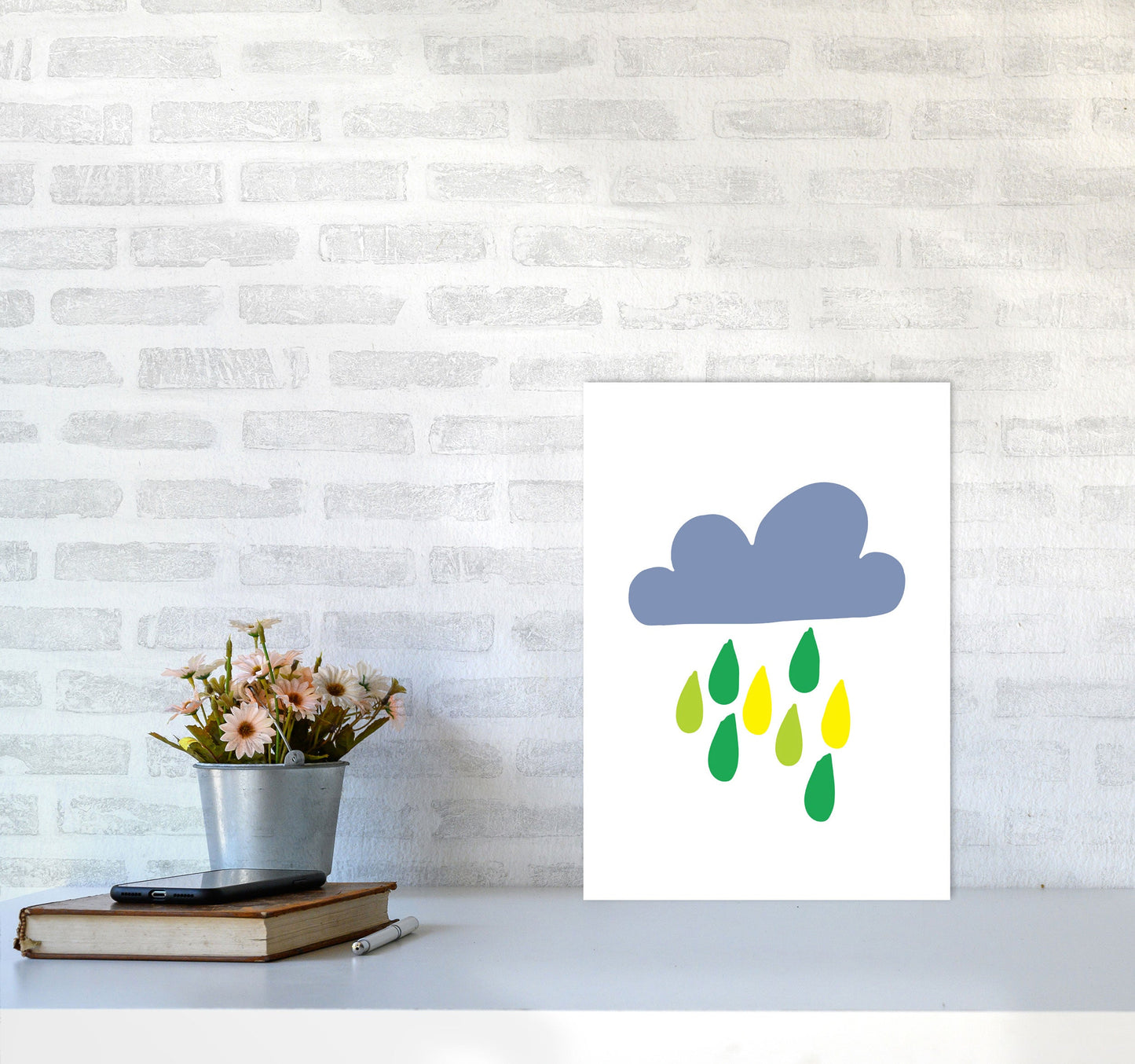 Skorter | Dark Blue Rain Cloud Soothing Print