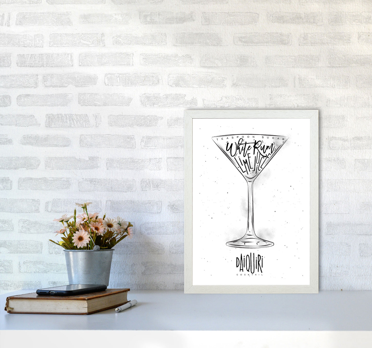 Skorter | Daiquiri Cocktail Modern Print, Framed Kitchen Wall Art