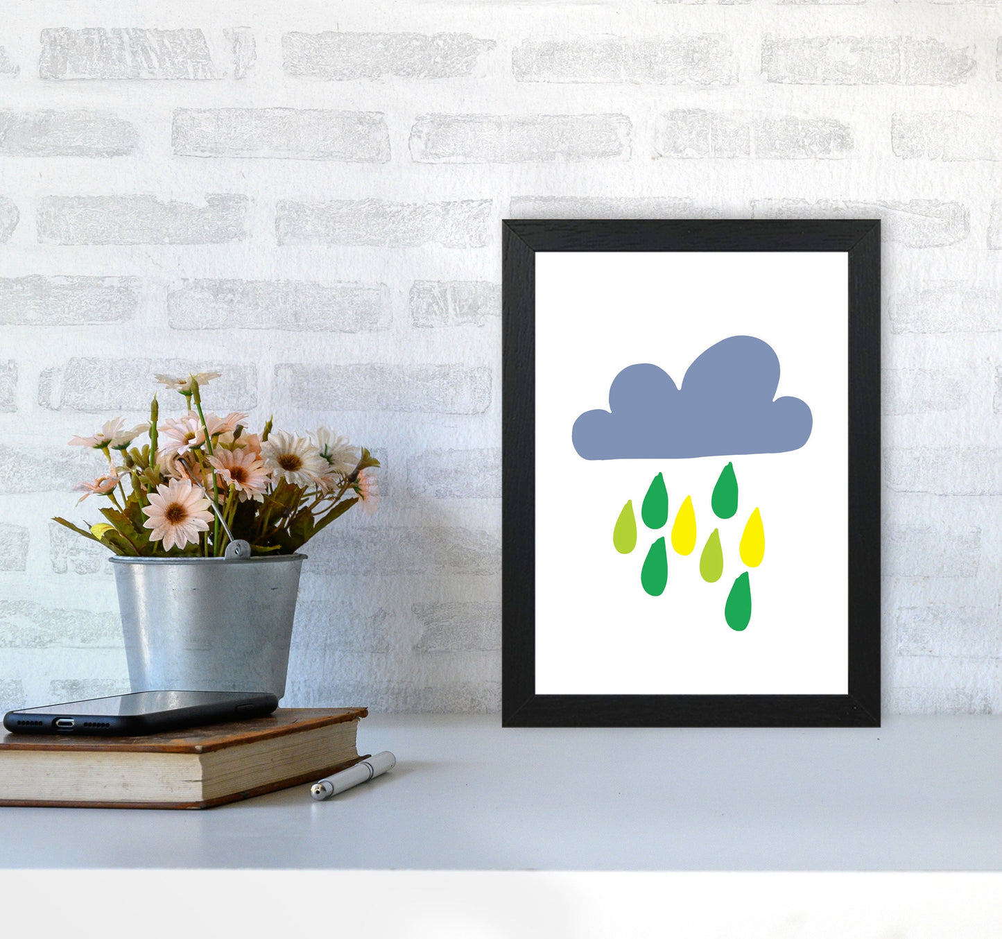Skorter | Dark Blue Rain Cloud Soothing Print