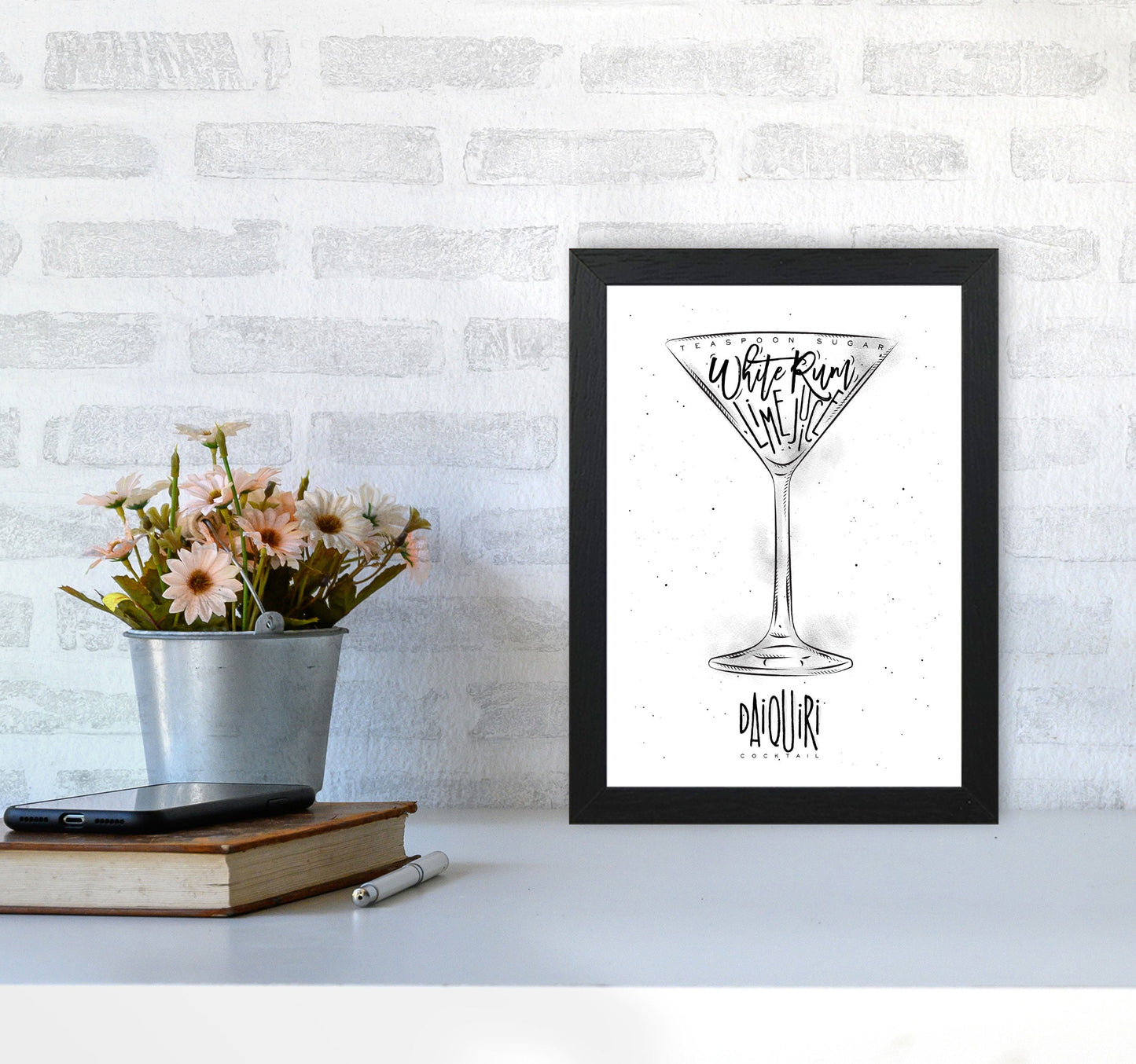 Skorter | Daiquiri Cocktail Modern Print, Framed Kitchen Wall Art
