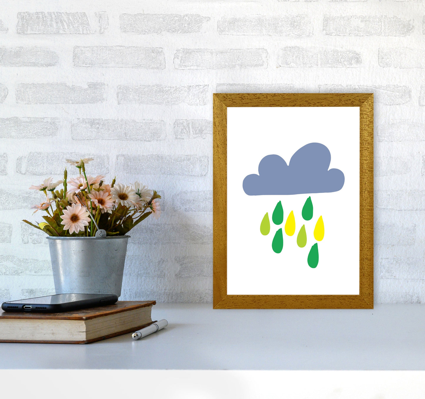 Skorter | Dark Blue Rain Cloud Soothing Print