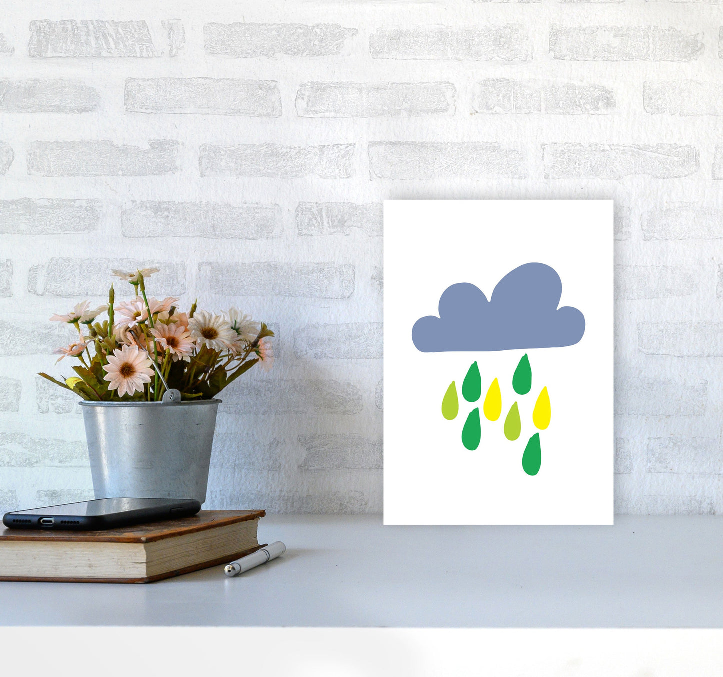 Skorter | Dark Blue Rain Cloud Soothing Print