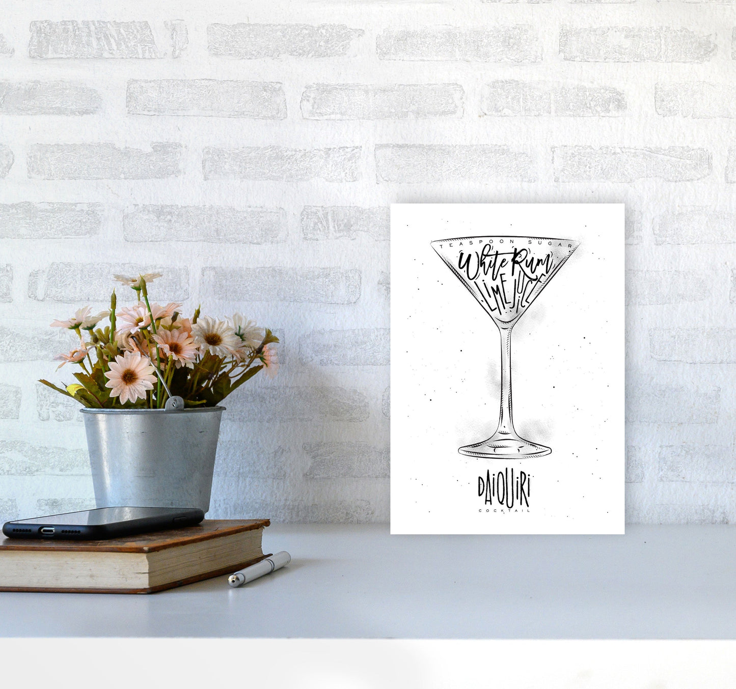 Skorter | Daiquiri Cocktail Modern Print, Framed Kitchen Wall Art