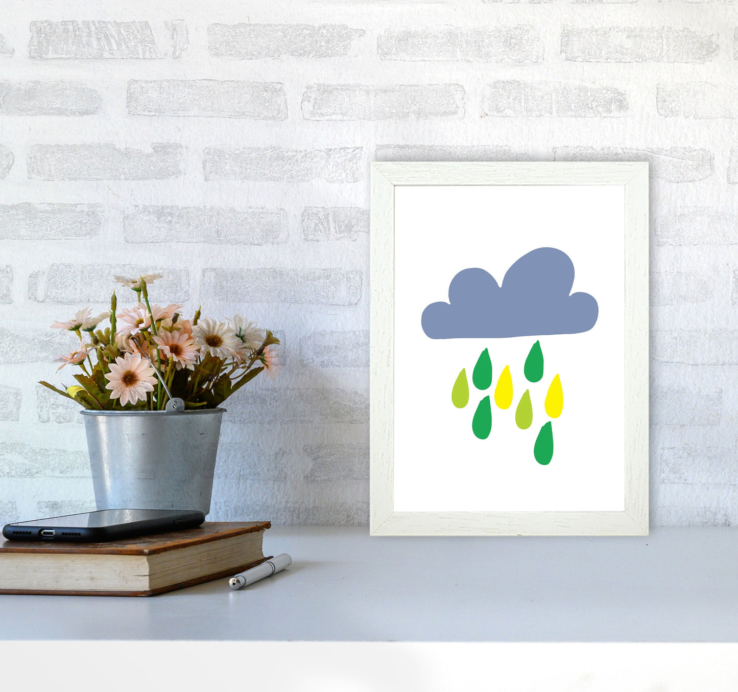 Skorter | Dark Blue Rain Cloud Soothing Print