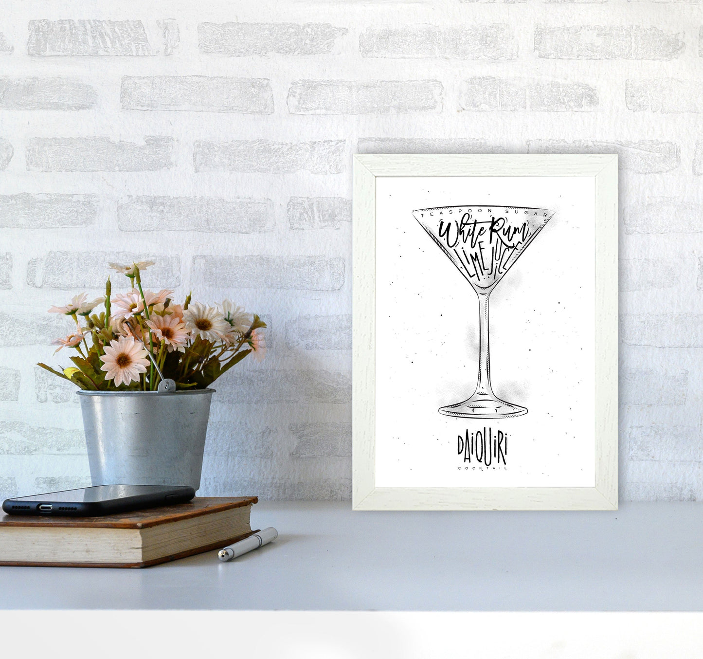 Skorter | Daiquiri Cocktail Modern Print, Framed Kitchen Wall Art