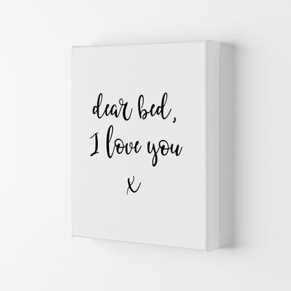 Skorter | Dear bed, I love you Framed typography wall art print