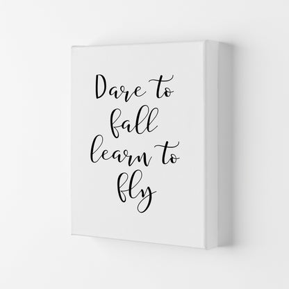 Skorter | Dare To Fall Dream To Fly Framed Typography Wall Art Print