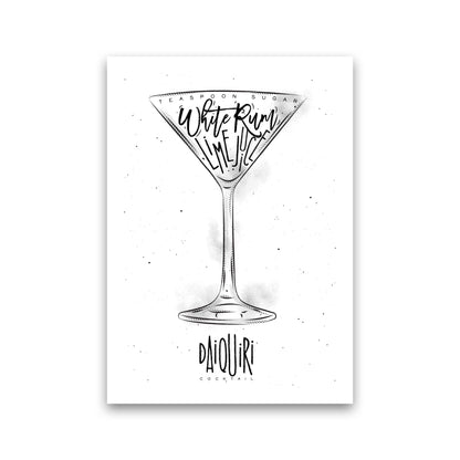Skorter | Daiquiri Cocktail Modern Print, Framed Kitchen Wall Art