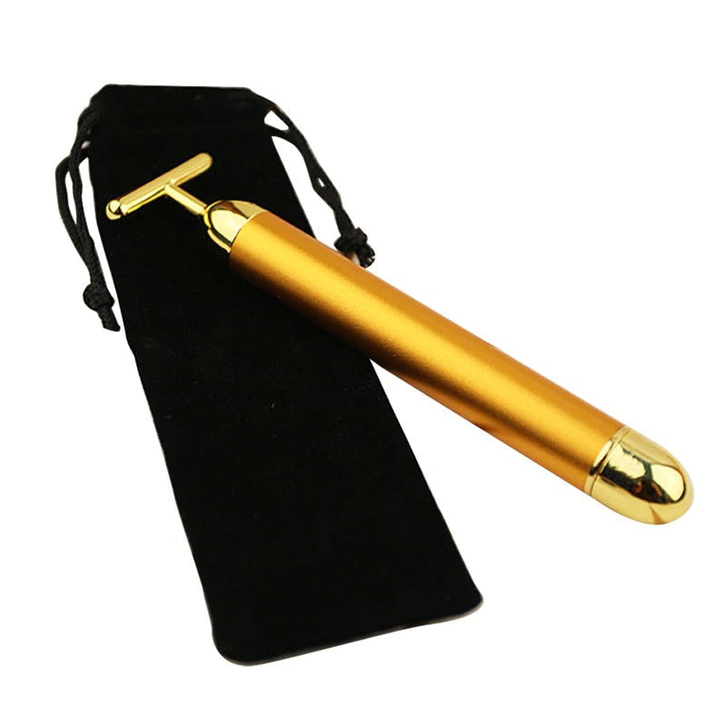 Skorter | Energy 24K Gold T Beauty Bar Facial Roller Massager