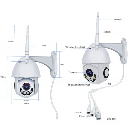 Skorter | PTZ WiFi Security Camera Includes 32GB Micro SD Card