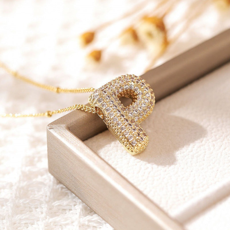 Skorter | Alphabet-Diamond-Pendant-Necklace