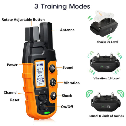Skorter | Advanced Dog Training Collar with Remote Control – Waterproof, Rechargeable, Up to 1000m Range