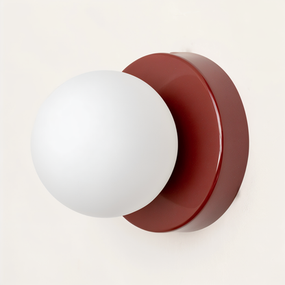 Skorter | PearlPop Wall Light – White Glass Orb LED Wall Sconce for Modern Interiors