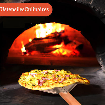 Skorter for pizza in aluminum with long handle