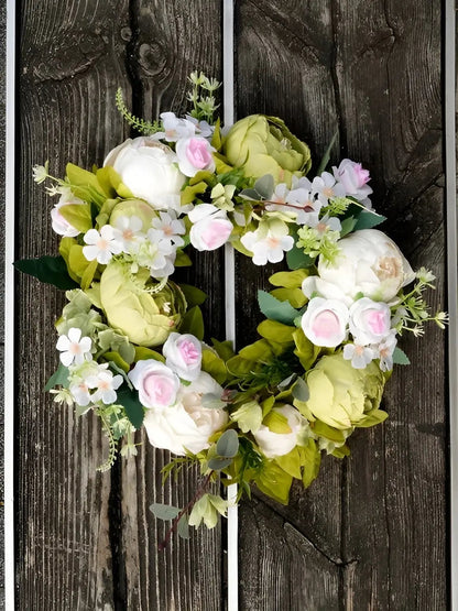 Skorter | Artificial Wreath - AutumnBloom - Outdoor & Peonies - Cozy Autumn Decoration