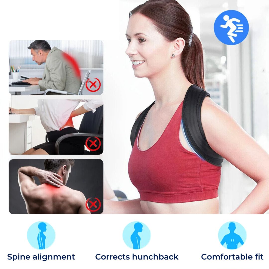Skorter | Adjustable Back Brace Posture Corrector for Chronic Pain Relief and Daily Comfort Support