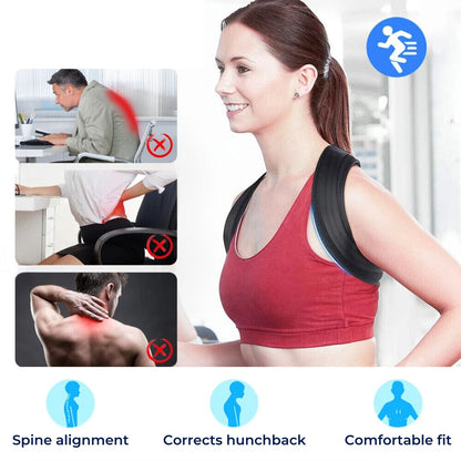 Skorter | Adjustable Back Brace Posture Corrector for Chronic Pain Relief and Daily Comfort Support