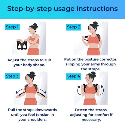 Skorter | Adjustable Back Brace Posture Corrector for Chronic Pain Relief and Daily Comfort Support