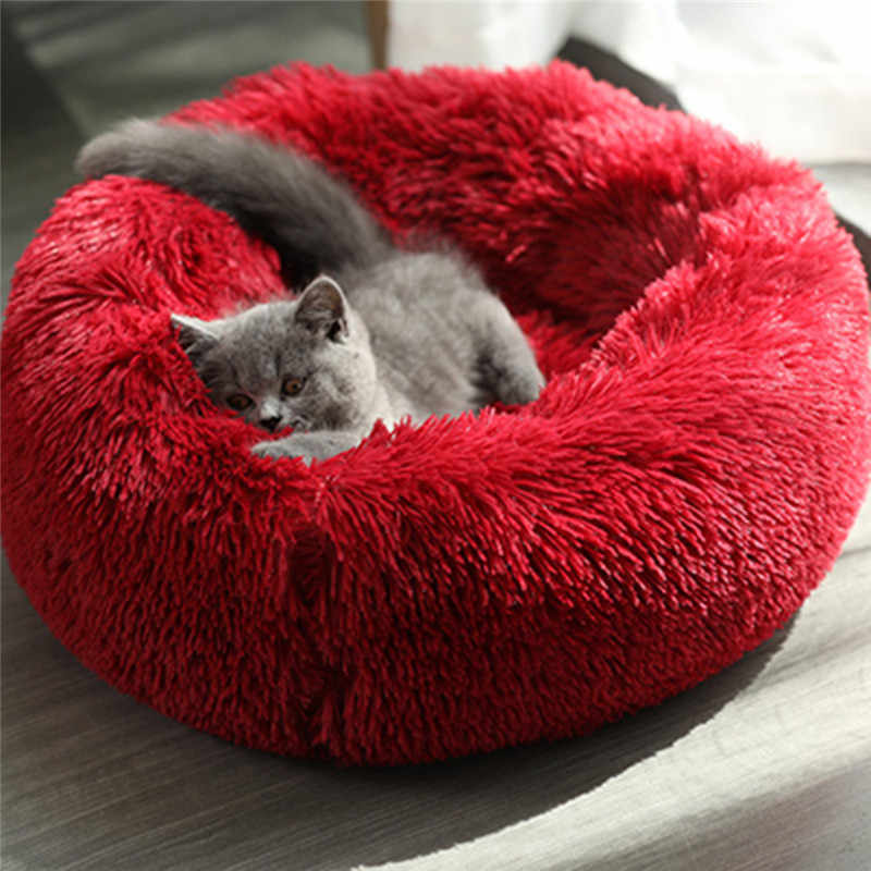 Skorter | PawNest Calming Donut Cat Bed | Round Plush Nest | Stress-Reducing & Cozy | Perfect for Cats & Small Dogs