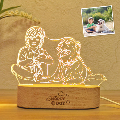 Skorter | Personalized Custom Photo 3D Lamp Text Customized Bedroom Night Light Wedding Anniversary Birthday Gift