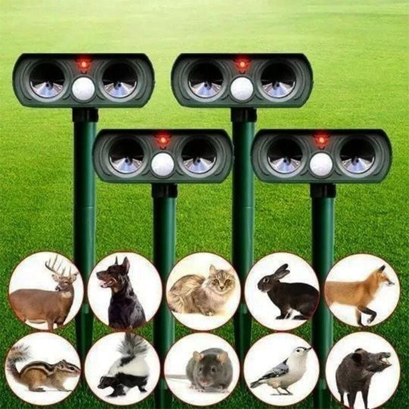 Skorter | Infrared Solar Powered Animal Pest Repeller for Deer Reptile Squirrel Deterrent to Get Rid of Mouse