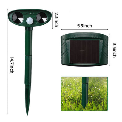 Skorter | Raccoon Outdoor Ultrasonic Repeller - Solar-powered Ultrasonic Animal and Pest Control - Get rid of raccoons within 48 hours