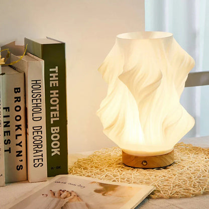 Skorter | LunaSwirl | Luxury Modern Swirl LED Table Lamp – Elegant Ambient Lighting