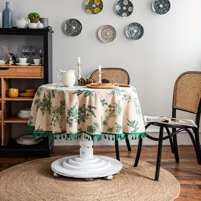 Skorter | Pine Cone Print Round Tablecloth