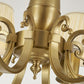Pleated Brass Chandelier