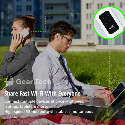 Skorter | Portable 5G Wi-Fi Router | Secure, High-Speed Connection for Travel & Home Use